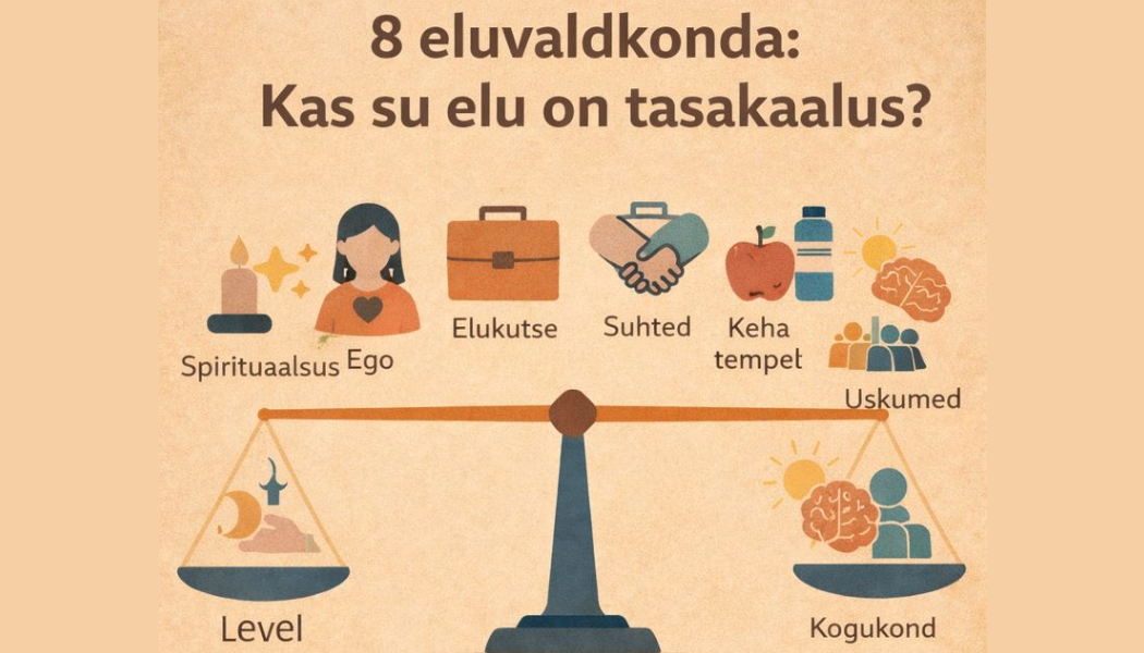 kas su eluvaldkonnad on tasakaalus? kaal ja 8 eluvaldkonda kaalukausil